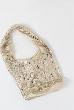 Load image into Gallery viewer, Vintage x Light Gold Leather Studded Slouch Purse