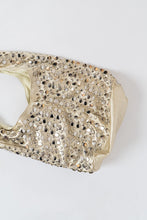 Load image into Gallery viewer, Vintage x Light Gold Leather Studded Slouch Purse