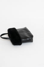 Load image into Gallery viewer, Vintage x ESPRIT Black Faux Leather Fur Purse
