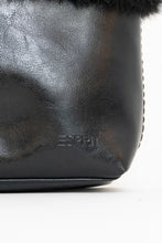 Load image into Gallery viewer, Vintage x ESPRIT Black Faux Leather Fur Purse