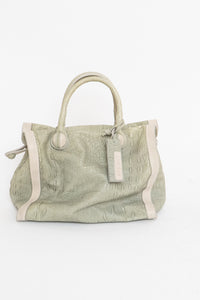 Vintage x Made in Italy x Genuine Leather Croc Handbag
