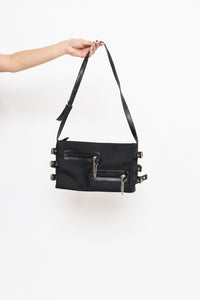 Vintage x Black, Silver Zipper Purse