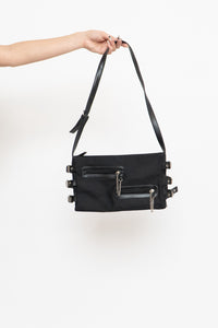 Vintage x Black, Silver Zipper Purse