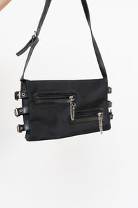 Vintage x Black, Silver Zipper Purse