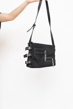 Load image into Gallery viewer, Vintage x Black, Silver Zipper Purse