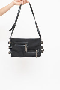 Vintage x Black, Silver Zipper Purse