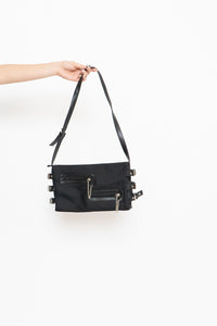 Vintage x Black, Silver Zipper Purse