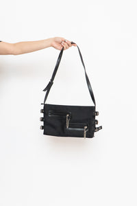 Vintage x Black, Silver Zipper Purse