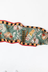 Vintage x OSCAR DE LA RENTA STUDIO Poker Silk Scarf
