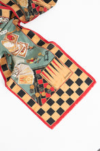 Load image into Gallery viewer, Vintage x OSCAR DE LA RENTA STUDIO Poker Silk Scarf