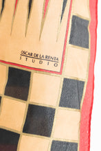 Load image into Gallery viewer, Vintage x OSCAR DE LA RENTA STUDIO Poker Silk Scarf