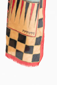 Vintage x OSCAR DE LA RENTA STUDIO Poker Silk Scarf
