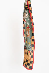 Vintage x OSCAR DE LA RENTA STUDIO Poker Silk Scarf
