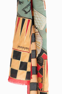 Vintage x OSCAR DE LA RENTA STUDIO Poker Silk Scarf