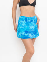Load image into Gallery viewer, Vintage x Made in USA x  Blue Tropical Mini Swim Skirt (S, M)
