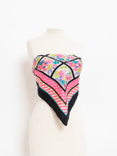 Load image into Gallery viewer, Vintage x Pink Patterned Silk-feel Scarf