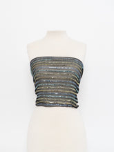Load image into Gallery viewer, Vintage x OSCAR DE LA RENTA Black Silk Sequin Scarf
