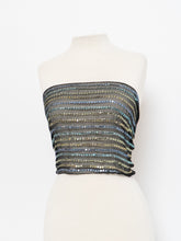 Load image into Gallery viewer, Vintage x OSCAR DE LA RENTA Black Silk Sequin Scarf