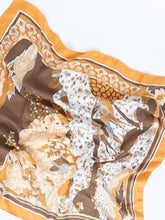 Load image into Gallery viewer, Vintage x JEAN PEREL Silk Orange Patterned Scarf