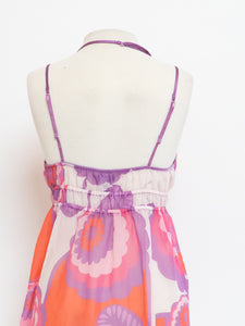 Vintage x Sheer Retro Purple & Pink Top (M, L)