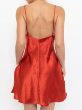 Load image into Gallery viewer, Vintage x Orange/Red Satin Slip Dress (M, L)