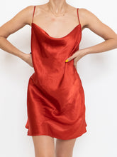 Load image into Gallery viewer, Vintage x Orange/Red Satin Slip Dress (M, L)