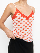 Load image into Gallery viewer, Vintage x Deadstock Pink &quot;Cute&quot; Mesh &amp; Lace Tank (XS, S)