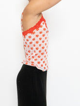 Load image into Gallery viewer, Vintage x Deadstock Pink &quot;Cute&quot; Mesh &amp; Lace Tank (XS, S)