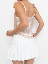 Load image into Gallery viewer, Vintage x Deadstock Baby Pink Silk Floral Tank (XS, S)
