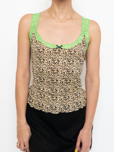 Load image into Gallery viewer, Vintage x Deadstock Cheetah &amp; Neon Lace Tank (S, M)