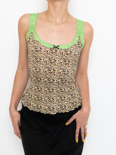 Load image into Gallery viewer, Vintage x Deadstock Cheetah &amp; Neon Lace Tank (S, M)