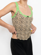 Load image into Gallery viewer, Vintage x Deadstock Cheetah &amp; Neon Lace Tank (S, M)
