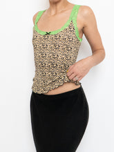 Load image into Gallery viewer, Vintage x Deadstock Cheetah &amp; Neon Lace Tank (S, M)