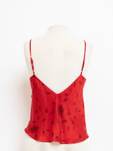 Load image into Gallery viewer, Vintage x Red Silk Floral Beaded Tank (M, L)