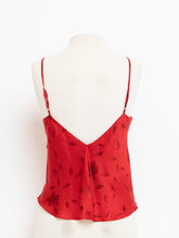 Load image into Gallery viewer, Vintage x Red Silk Floral Beaded Tank (M, L)