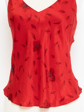 Load image into Gallery viewer, Vintage x Red Silk Floral Beaded Tank (M, L)
