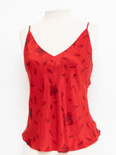 Load image into Gallery viewer, Vintage x Red Silk Floral Beaded Tank (M, L)