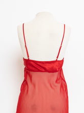 Load image into Gallery viewer, Vintage x Red Sheer &amp; Satin Leopard Tank (S)