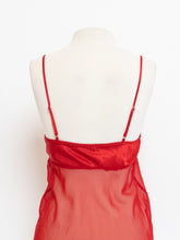Load image into Gallery viewer, Vintage x Red Sheer &amp; Satin Leopard Tank (S)