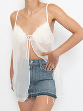 Load image into Gallery viewer, Vintage x Cream Sheer Layered Bra Top (S, M, B Cup)