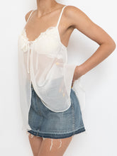 Load image into Gallery viewer, Vintage x Cream Sheer Layered Bra Top (S, M, B Cup)