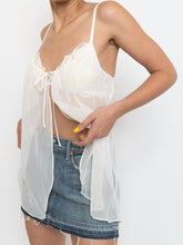 Load image into Gallery viewer, Vintage x Cream Sheer Layered Bra Top (S, M, B Cup)