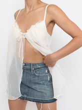 Load image into Gallery viewer, Vintage x Cream Sheer Layered Bra Top (S, M, B Cup)