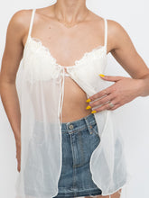 Load image into Gallery viewer, Vintage x Cream Sheer Layered Bra Top (S, M, B Cup)