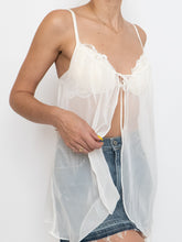 Load image into Gallery viewer, Vintage x Cream Sheer Layered Bra Top (S, M, B Cup)