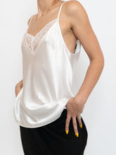 Load image into Gallery viewer, Modern x Deadstock White Silk &amp; Lace Top (M)