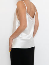 Load image into Gallery viewer, Modern x Deadstock White Silk &amp; Lace Top (M)