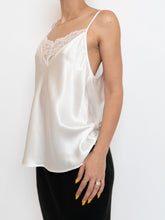 Load image into Gallery viewer, Modern x Deadstock White Silk &amp; Lace Top (M)