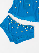 Load image into Gallery viewer, VINTAGE  x Blue Mesh Floral Embroidered Set (XS, S)