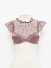 Load image into Gallery viewer, Modern x VS Ash Pink Satin &amp; Lace Bra Top (XS, B)